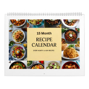 Customize Family Recipes into a 15 Month Recipe Calendar