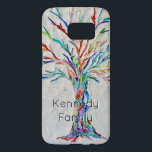Customize Family Tree Rainbow Colors Samsung Galaxy S7 Case<br><div class="desc">Celebrate your family with this unique design. This Samsung Galaxy case is decorated with a print of one of my mosaics. I made the mosaic using tiny pieces of brightly colored glass set into a pale gray background. Customize it by changing the name to your family name or that of...</div>