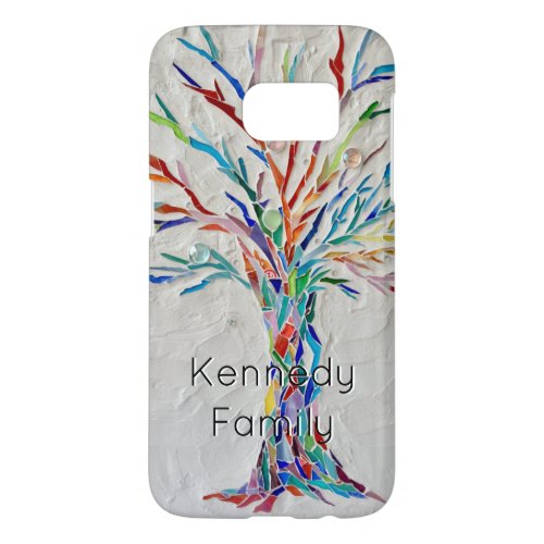 Customize Family Tree Rainbow Colors Samsung Galaxy S7 Case
