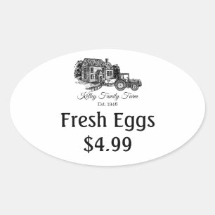 Customize Farm Fresh Egg Price Labels