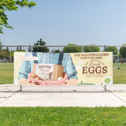 Customize Farm Fresh Organic Eggs For Sale X Large Banner