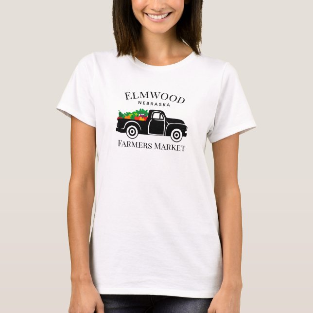 Customize Farm Truck Farmers Market T-Shirt (Front)