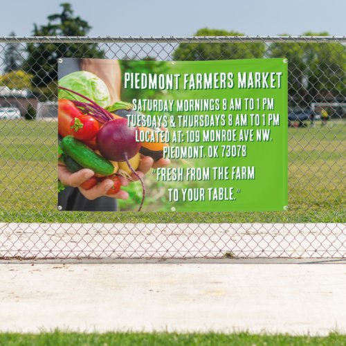 Customize Farmers Market Roadway Fence Promotional Banner