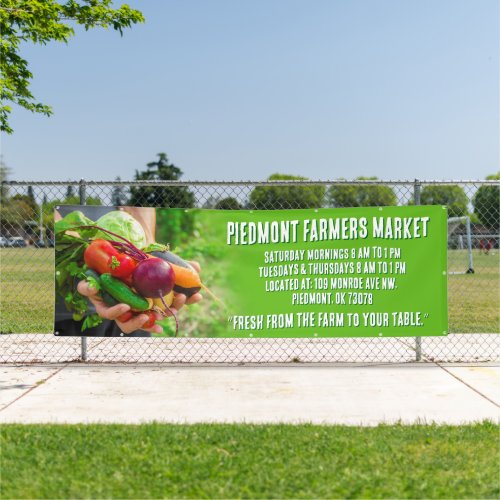 Customize Farmers Market Roadway Fence Promotional Banner