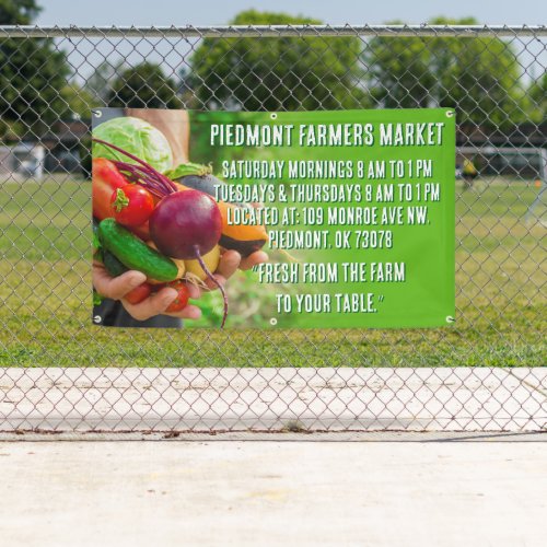 Customize Farmers Market Roadway Fence Promotional Banner