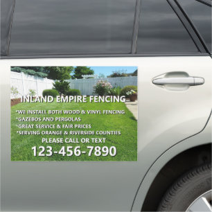 Customize Fencing Contractor Services Truck Car Magnet
