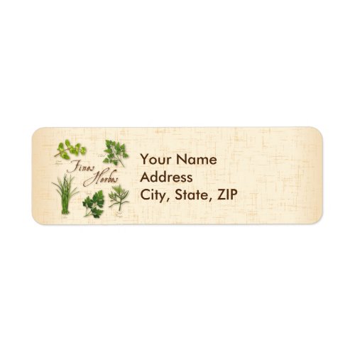 Customize Fines Herbs Labels