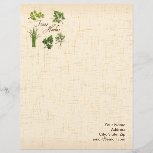 Customize Fines Herbs Letterhead