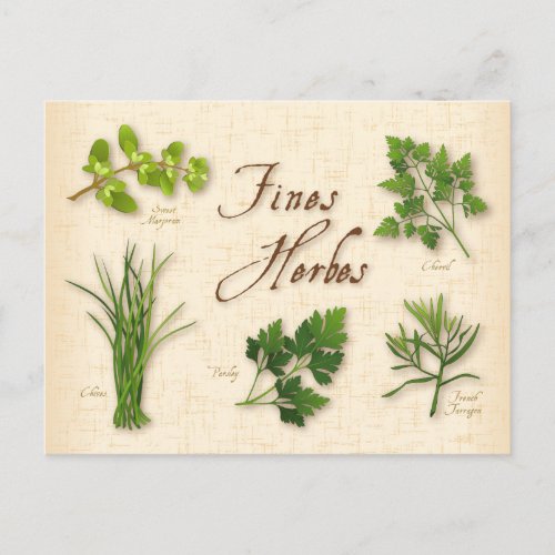 Customize Fines Herbs Postcard