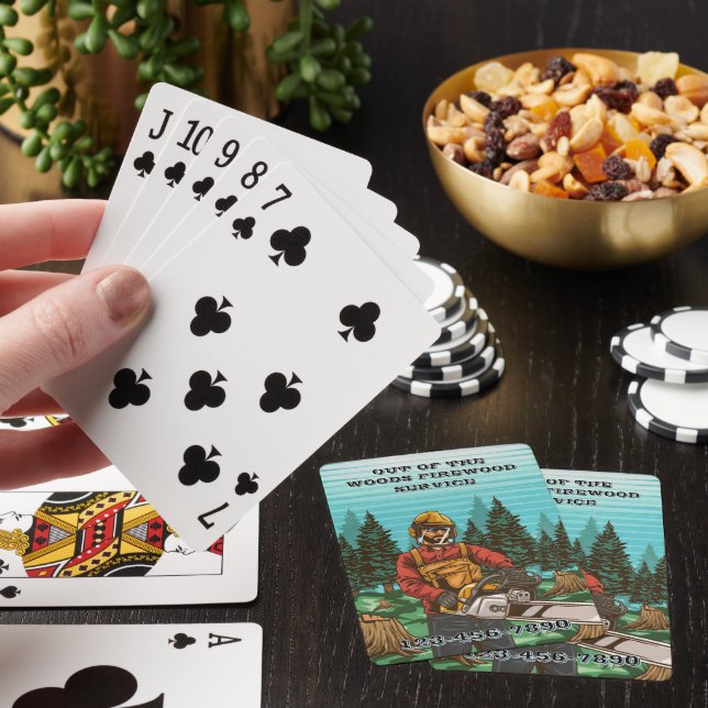 Customize Firewood Sales Business Promotional Poker Cards (In Situ)