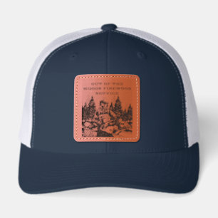 Customize Firewood Service Business Promotional  Leather Patch Hat