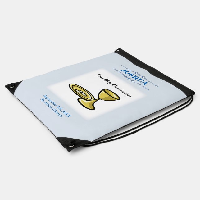 Customize, First Communion Body and Blood Drawstring Bag (Side)
