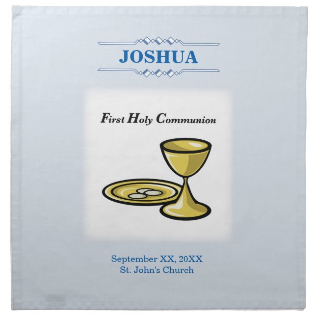 Customize, First Communion Body and Blood Napkin (Front)