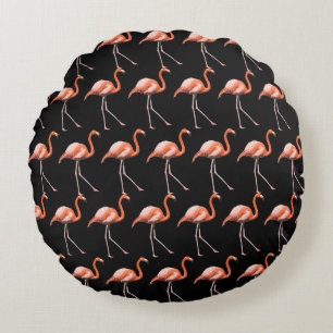 Customize Flamingos Round Pillow