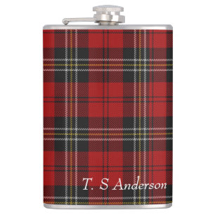 Customize Flask - Red Tartan Macpherson Clan