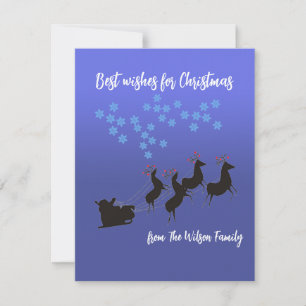 Customize Flat Christmas Greeting Card