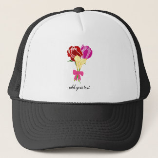 customize flower bouquet trucker hat