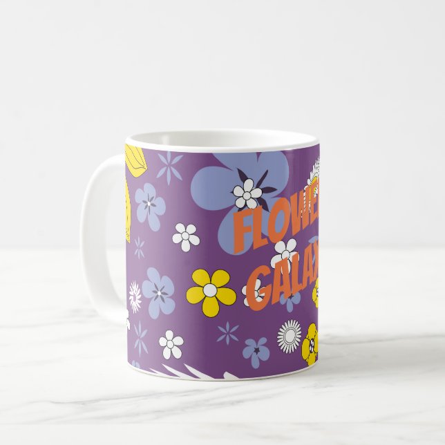 Customize Flower Galaxy Coffee Mug (Front Left)