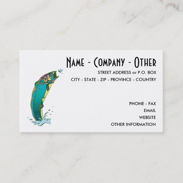 Customize Fly Fishing Business Card (Front)