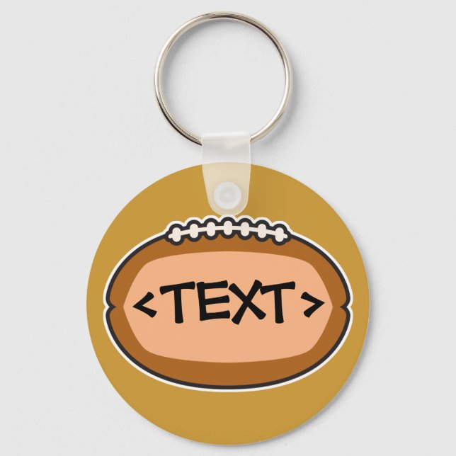 CUSTOMIZE FOOTBALL DESIGN, <TEXT> KEYCHAIN (Front)