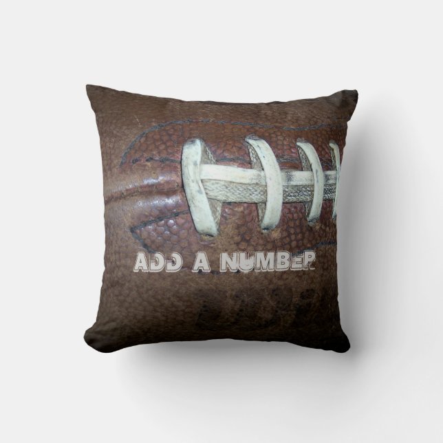 Customize Football Throw Pillow (Front)