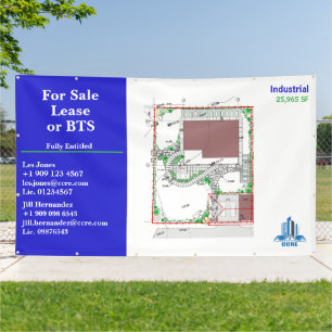 Customize For Sale Lease or BTS Site Drawing Logo Banner