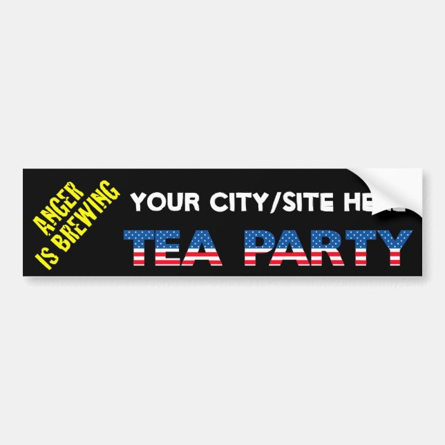 Customize For Your Tea Party Site Bumper Sticker (Front)