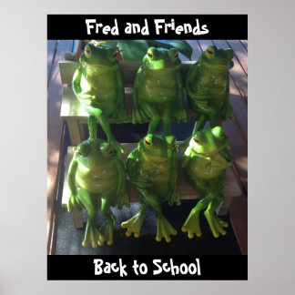 Customize frog poster Back to School