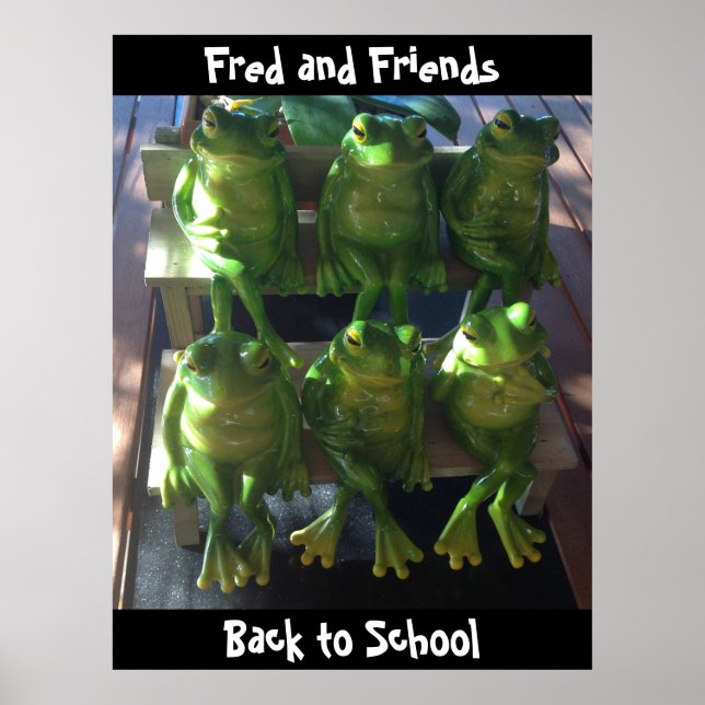 Customize frog poster Back to School (Front)