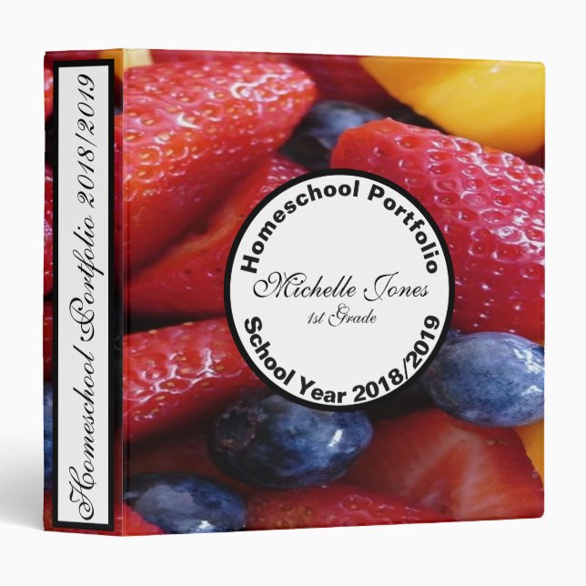 Customize  Fruit Homeschool Binder (Front/Spine)