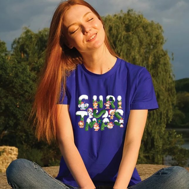 Customize Funny Christmas Alphabet  wild Animal   T-Shirt (Creator Uploaded)