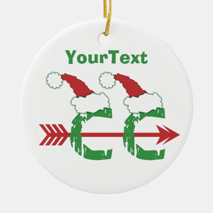 CUSTOMIZE Funny Christmas Cross Country (1 sided) Christmas Ornament