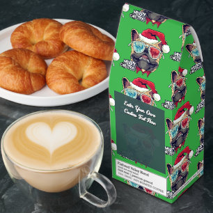 Customize Funny Santa Christmas Pug Wearing Cool Roasted Coffee