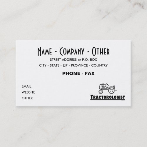 Customize Funny Tractor Business Card