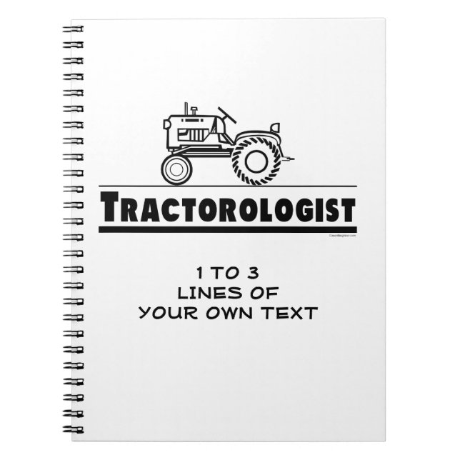 Customize Funny Tractor Notebook (Front)