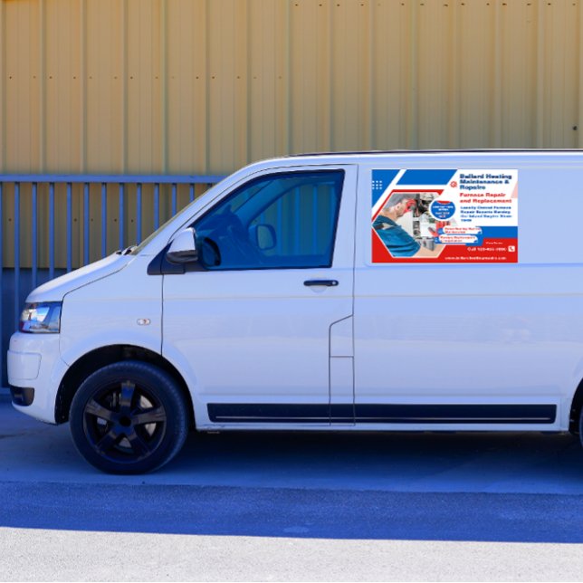 Customize Furnace Heating System Repair Van Car Magnet (Creator Uploaded)