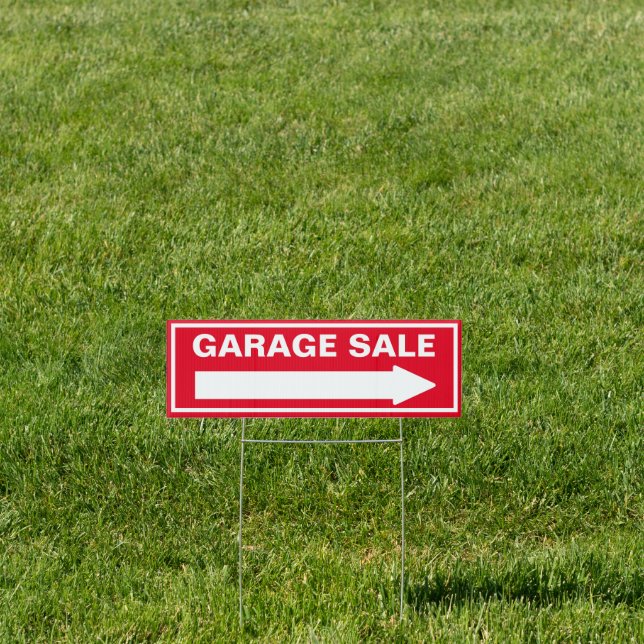 Customize Garage Yard Sale Re-Usable Street Sign (Insitu)