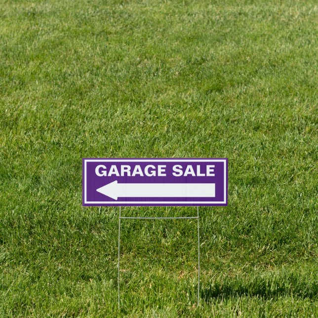 Customize Garage Yard Sale Re-Usable Street Sign (Insitu)