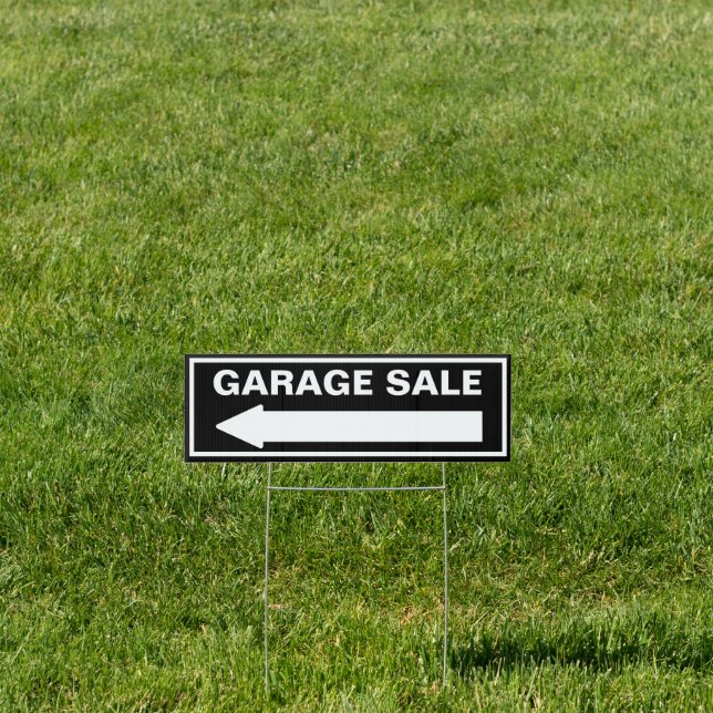 Customize Garage Yard Sale Re-Usable Street Sign (Insitu)