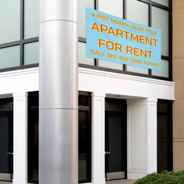 Customize Generic Apartment For Rent Lease Large  Banner (Outside Building)
