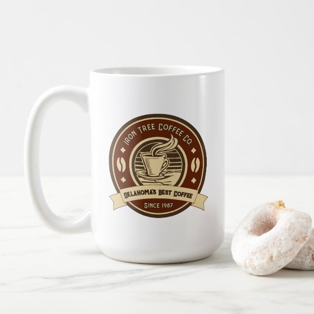 Customize Generic Coffee Shop Rustic Front Mug (With Donut)