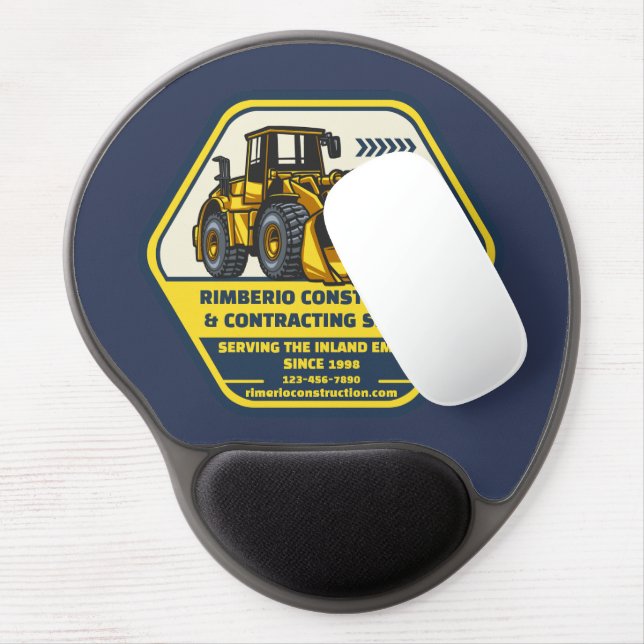 Customize Generic Construction Contracting Busines Gel Mouse Pad (Left Side)