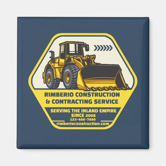 Customize Generic Construction Contracting Busines Magnet (Front)