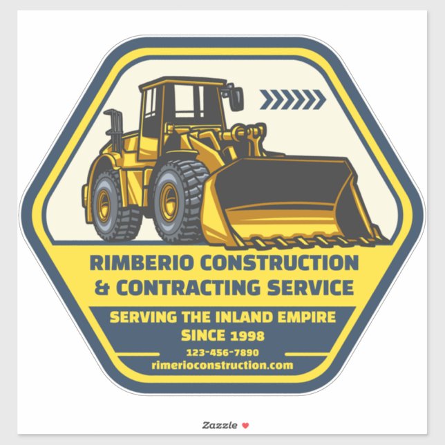 Customize Generic Construction Contracting Busines Sticker (Sheet)