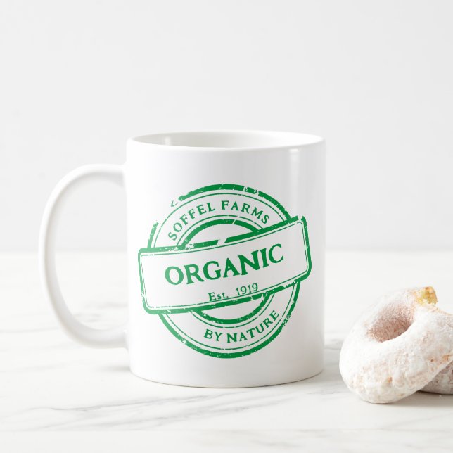 Customize Generic Farm Veggies Eggs Promo Coffee Mug (With Donut)