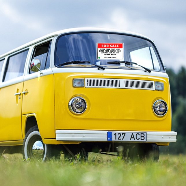 Customize Generic For Sale Home Car Van Truck  Window Cling (Creator Uploaded)