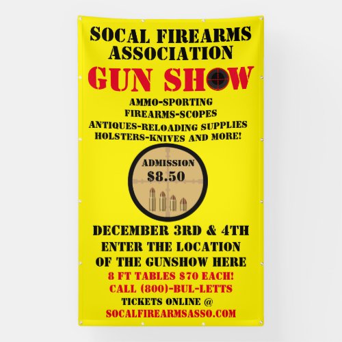 Customize Generic Gun Show Event Detailed  Banner