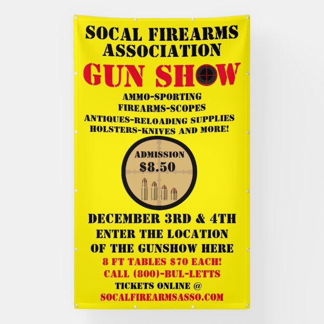 Customize Generic Gun Show Event Detailed  Banner (Vertical)