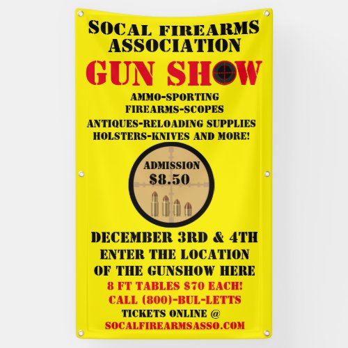 Customize Generic Gun Show Event Detailed  Banner