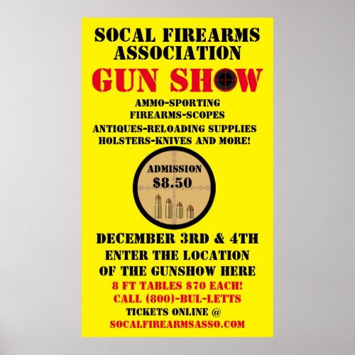 Customize Generic Gun Show Event Detailed  Poster